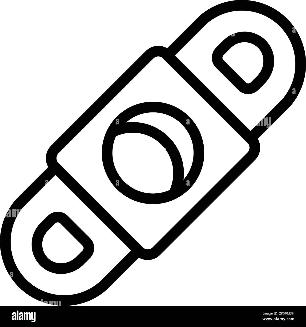 Steel cigar cutter icon outline vector. Smoke pipe. Burn pack Stock ...