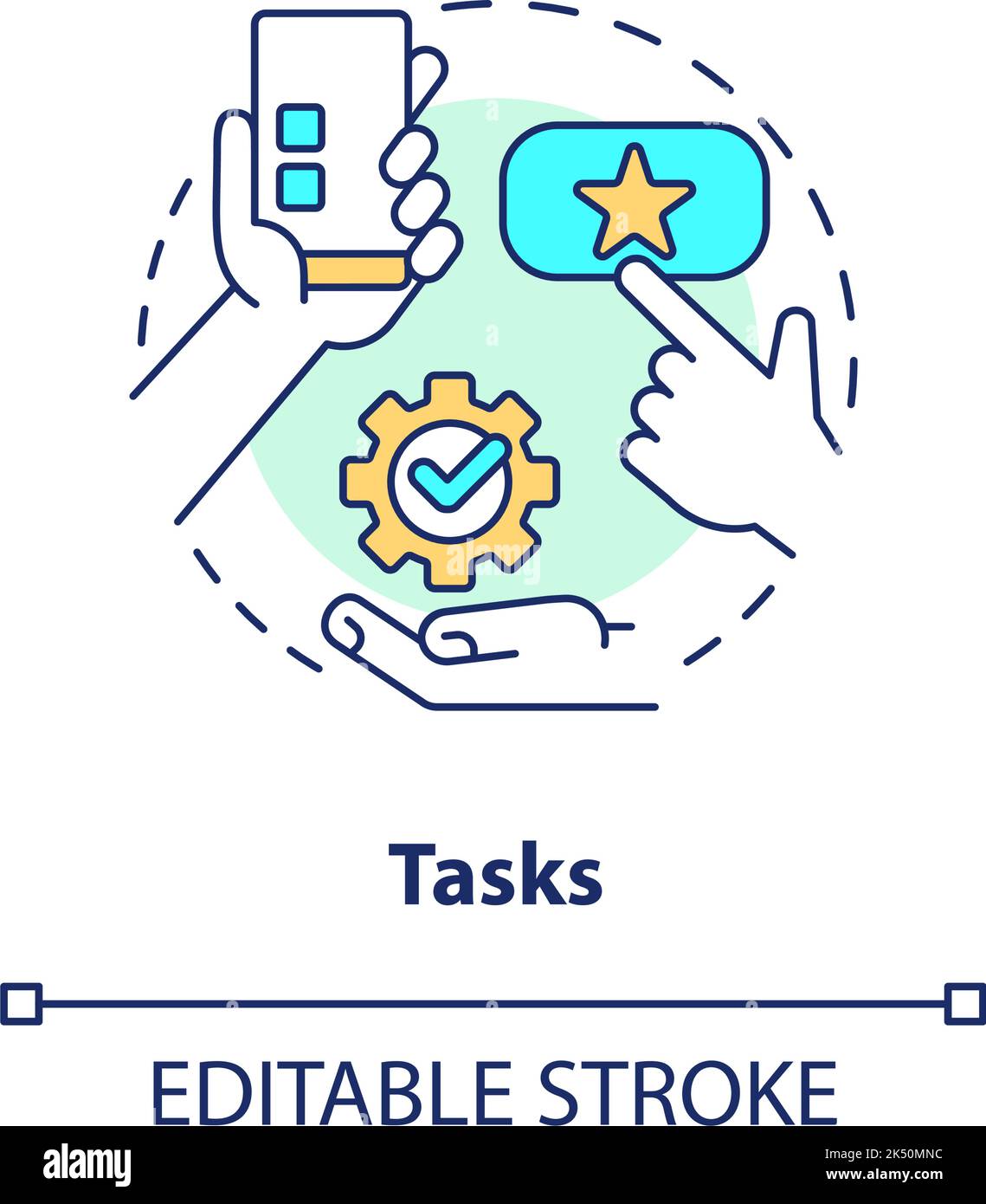 Tasks concept icon Stock Vector Image & Art - Alamy