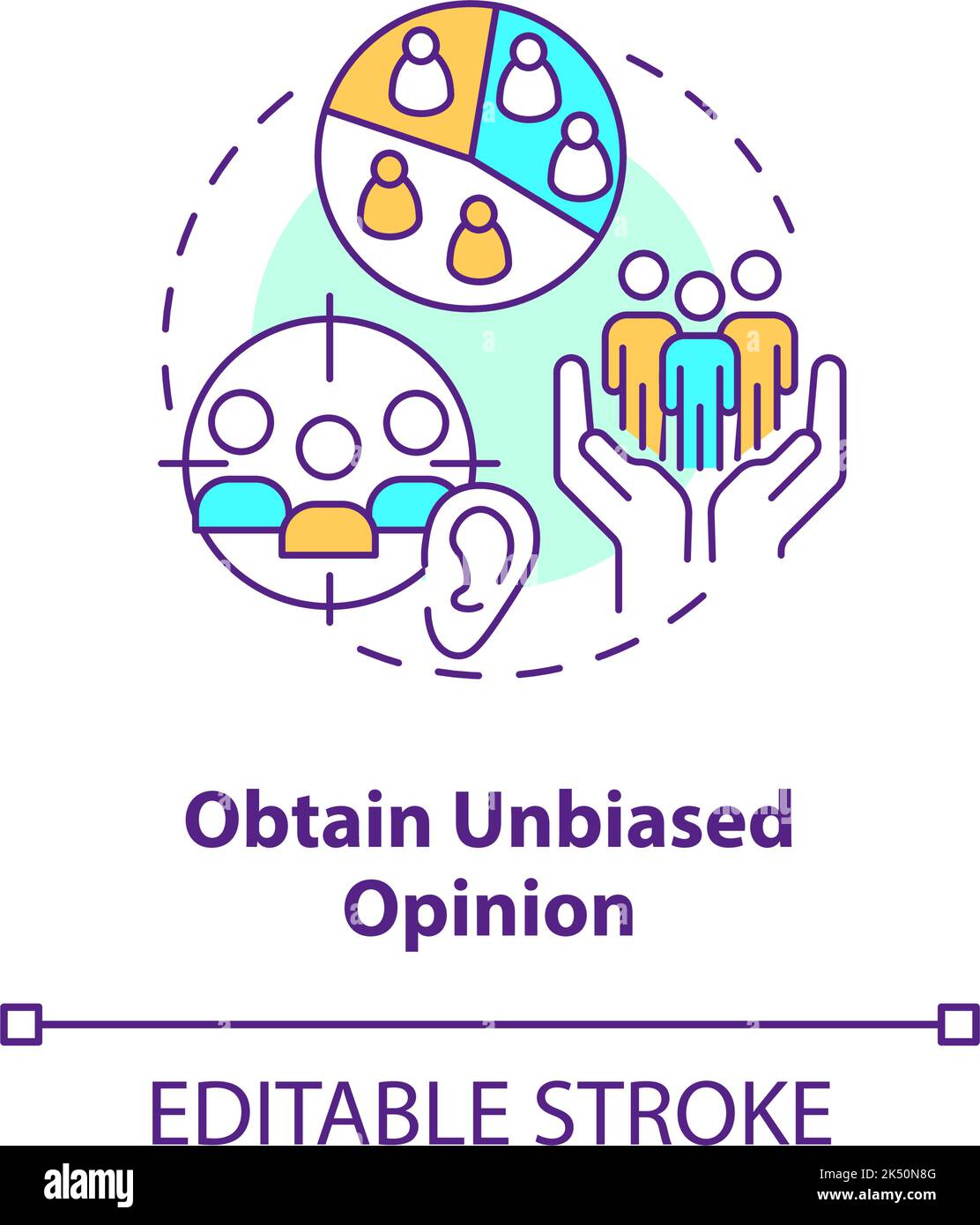 Obtain unbiased opinions concept icon Stock Vector Image & Art - Alamy 
