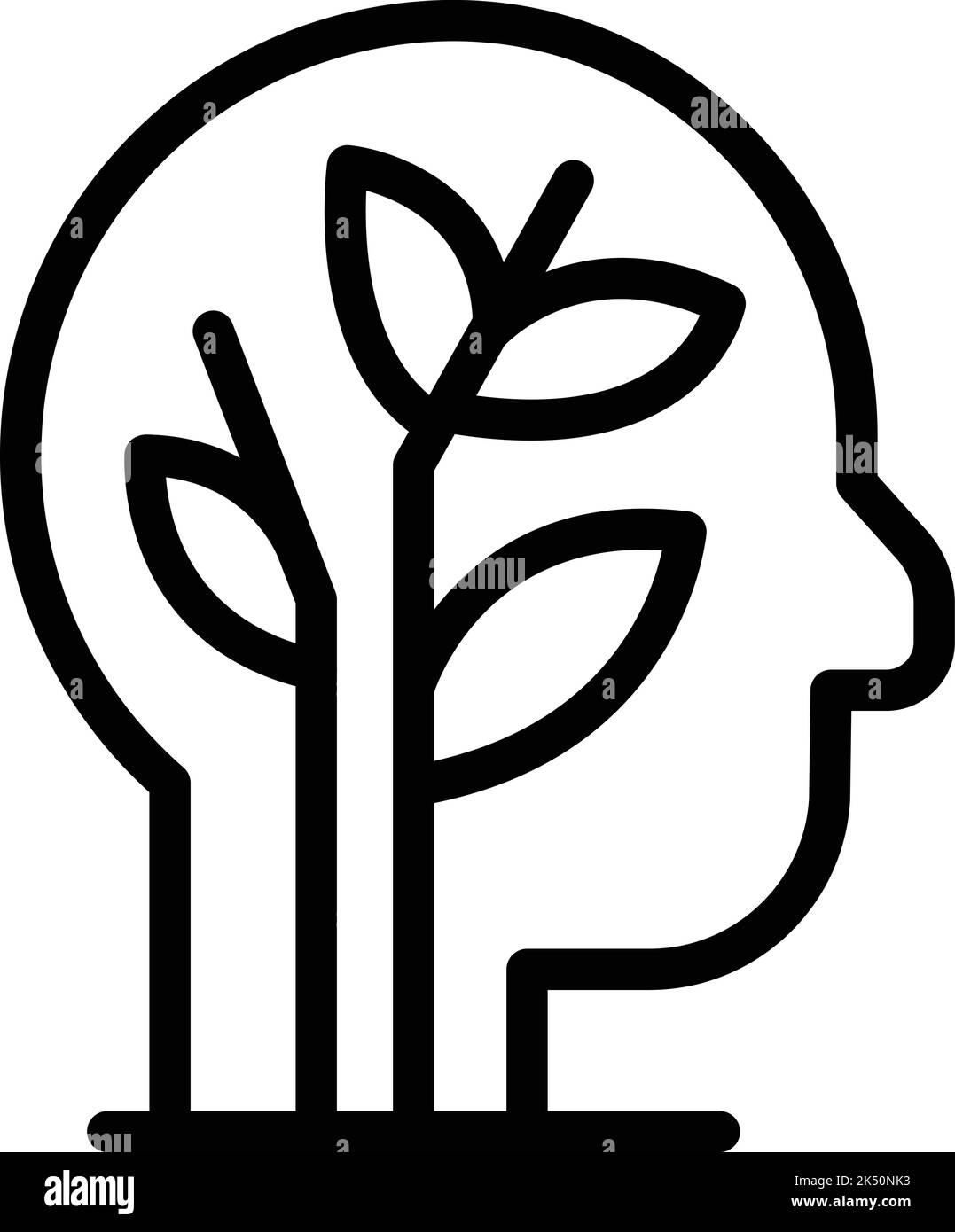 mind-icon-outline-vector-woman-health-balance-energy-stock-vector