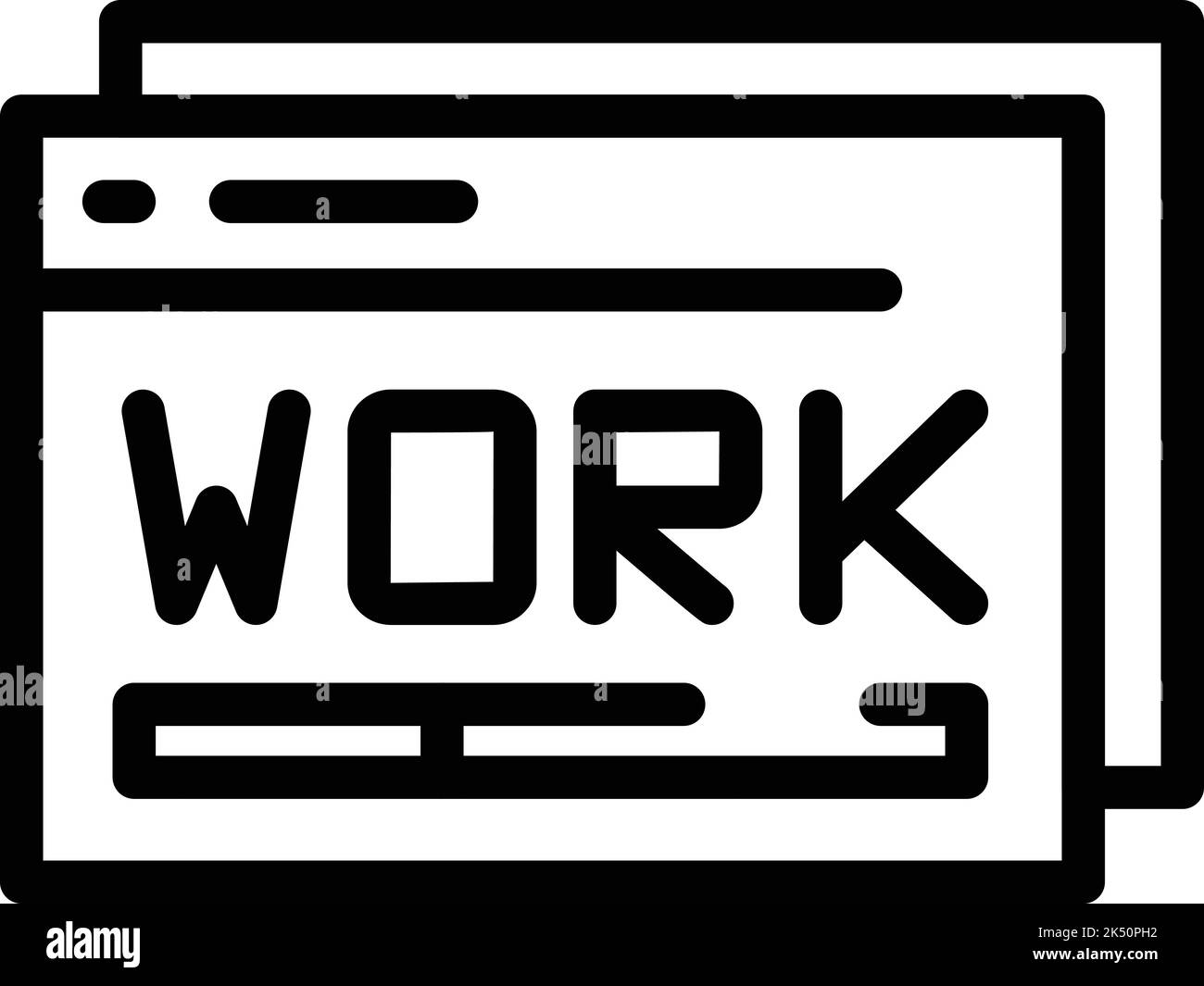 Work online icon outline vector. Earn making. Money business Stock