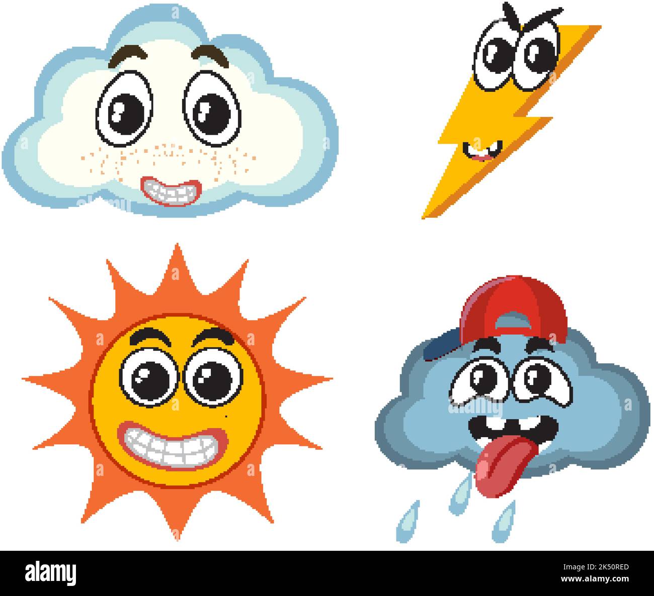 Weather icons seamless pattern illustration Stock Vector Image & Art ...