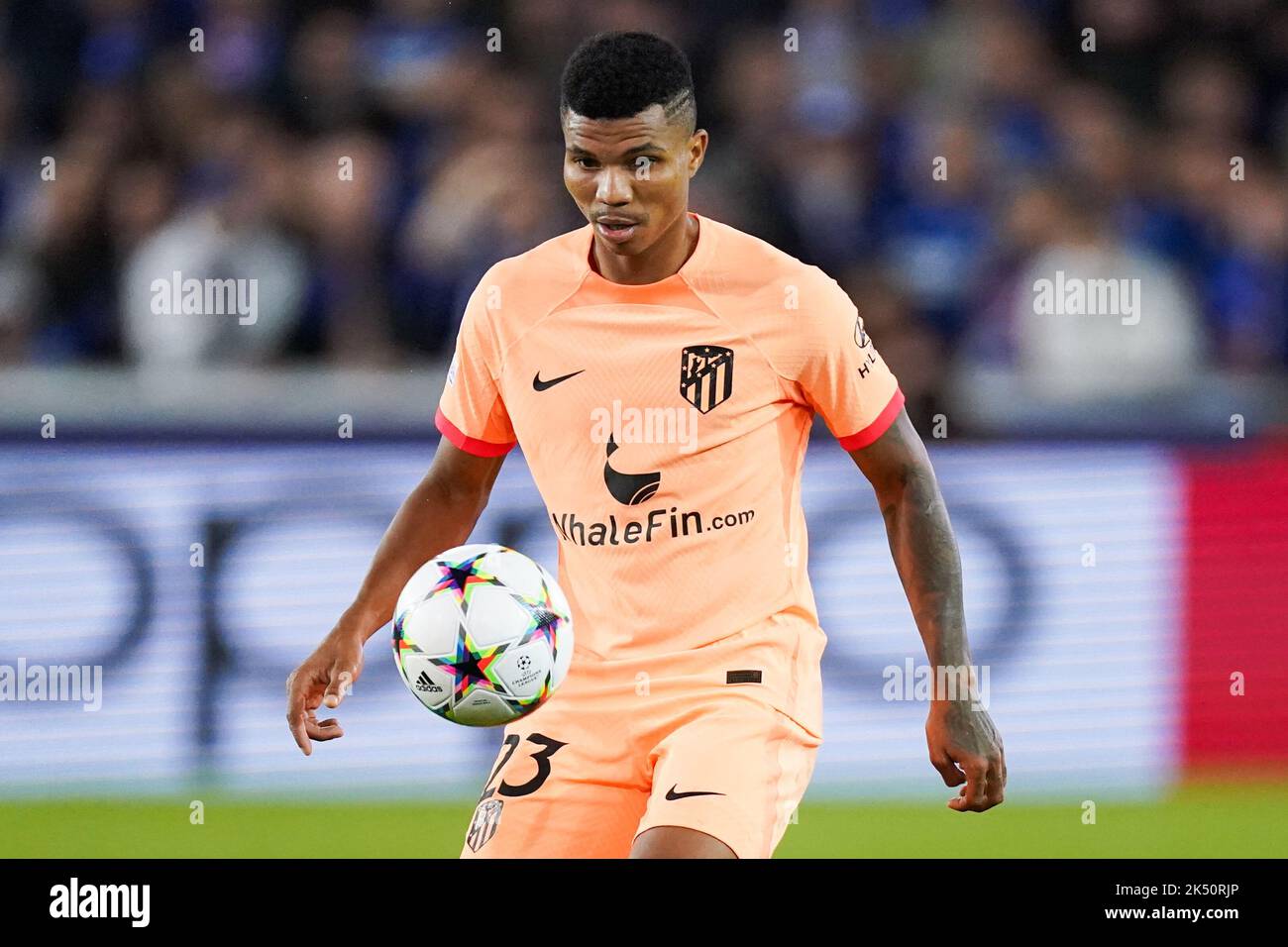BRUGGES, BELGIUM - OCTOBER 4: Reinildo of Atletico Madrid during the Group B - UEFA Champions League match between Club Brugge KV and Atletico Madrid at the Jan Breydelstadion on October 4, 2022 in Brugges, Belgium (Photo by Joris Verwijst/Orange Pictures) Stock Photo