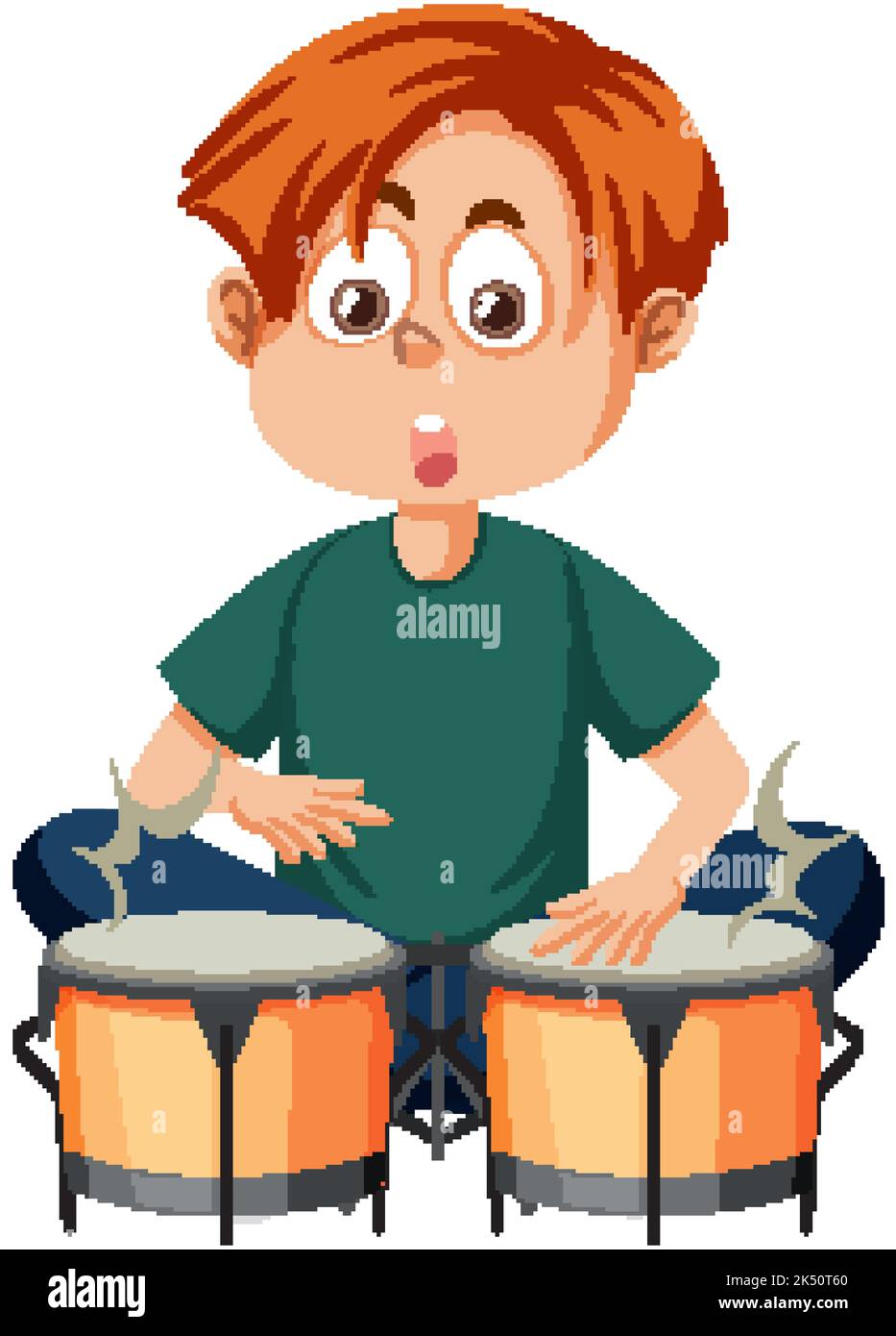 A boy playing bongos illustration Stock Vector Image & Art Alamy