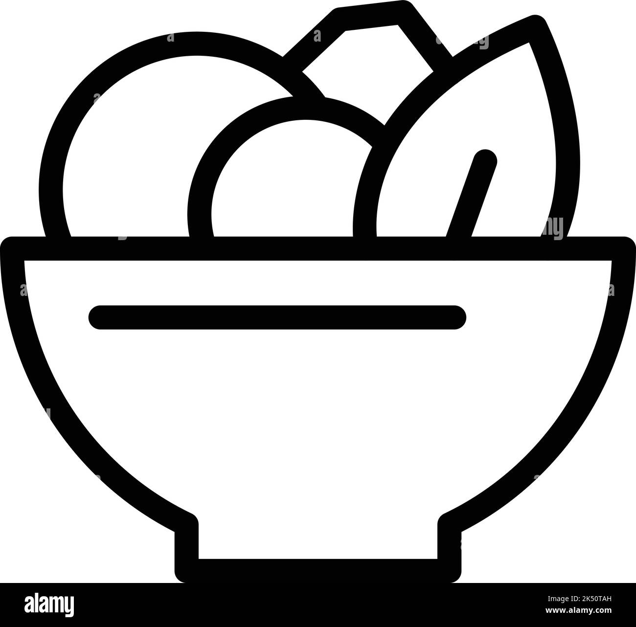 Food bowl icon outline vector. Metabolic diet. Energy nutrition Stock