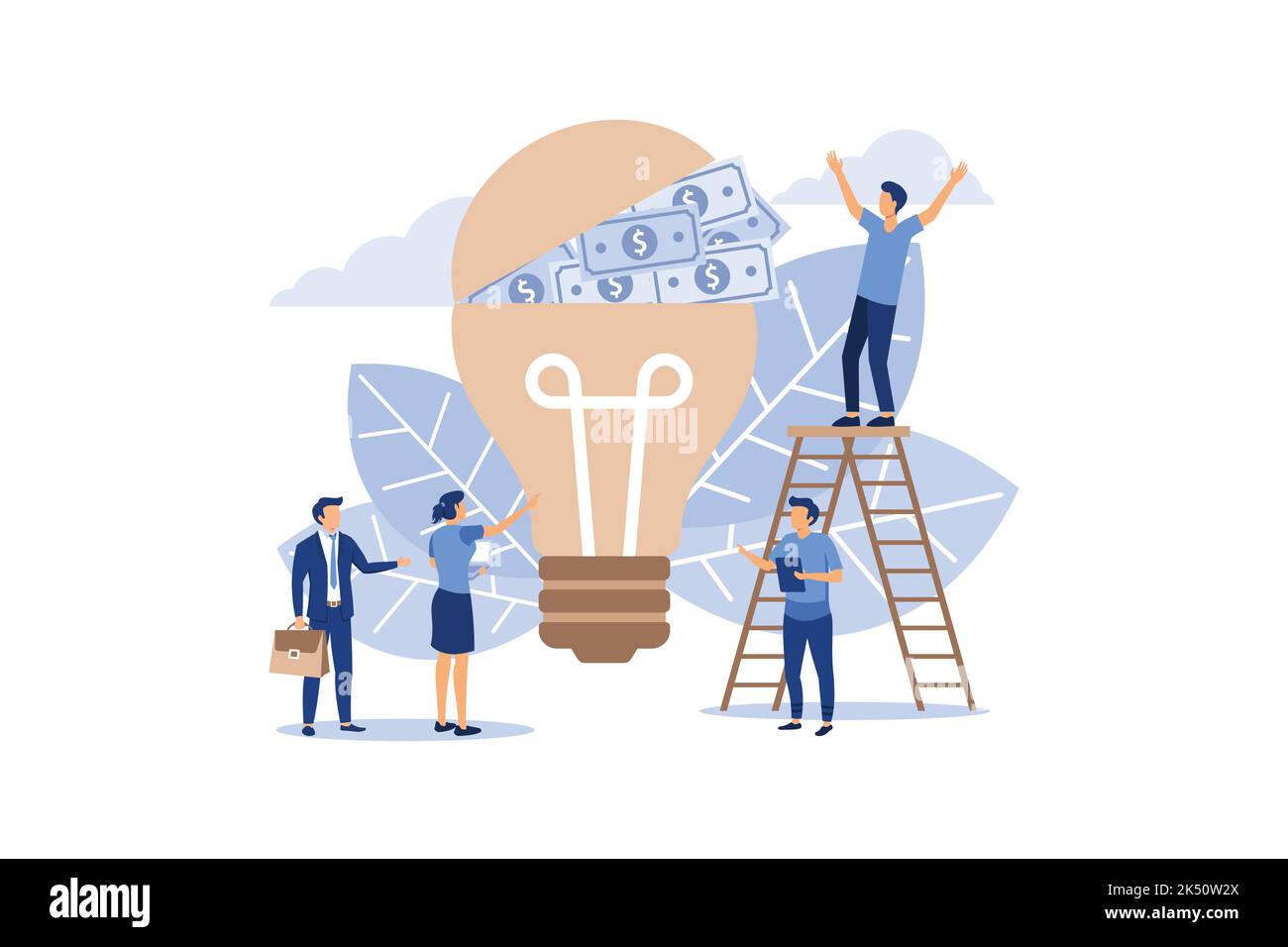 a group of people who invest in the idea, the concept of value