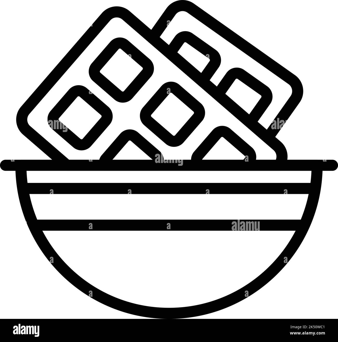 Cocoa chocolate icon outline vector. Candy food. Dessert cake Stock