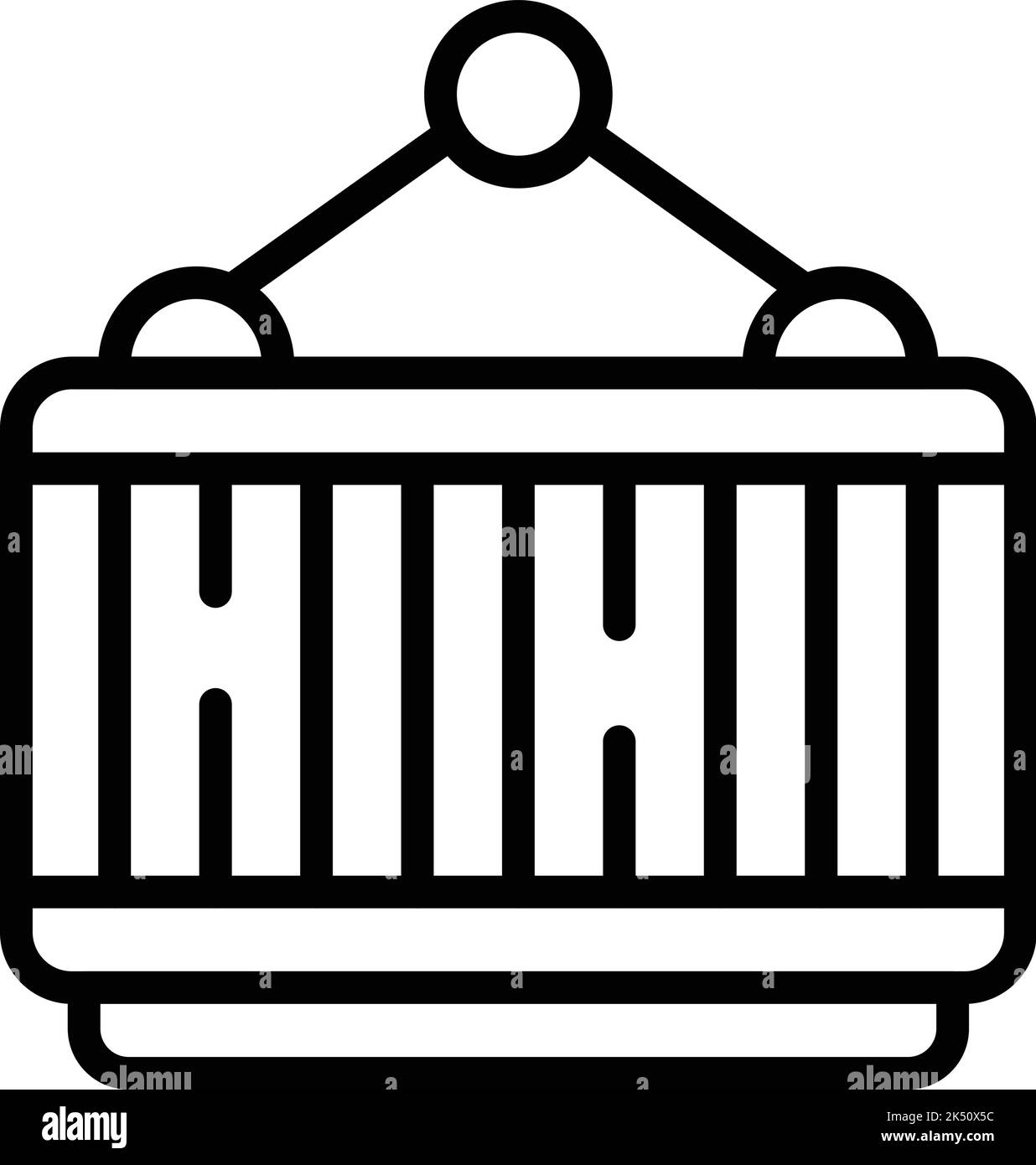 Water delivery cargo icon outline vector. Service gallon. Company