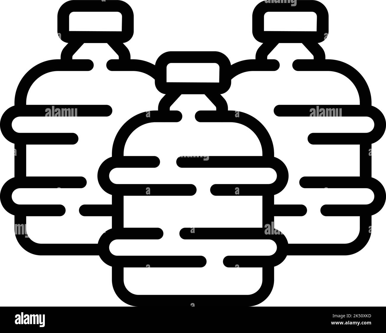 Water delivery bottle icon outline vector. Cooler service. Drink office Stock Vector