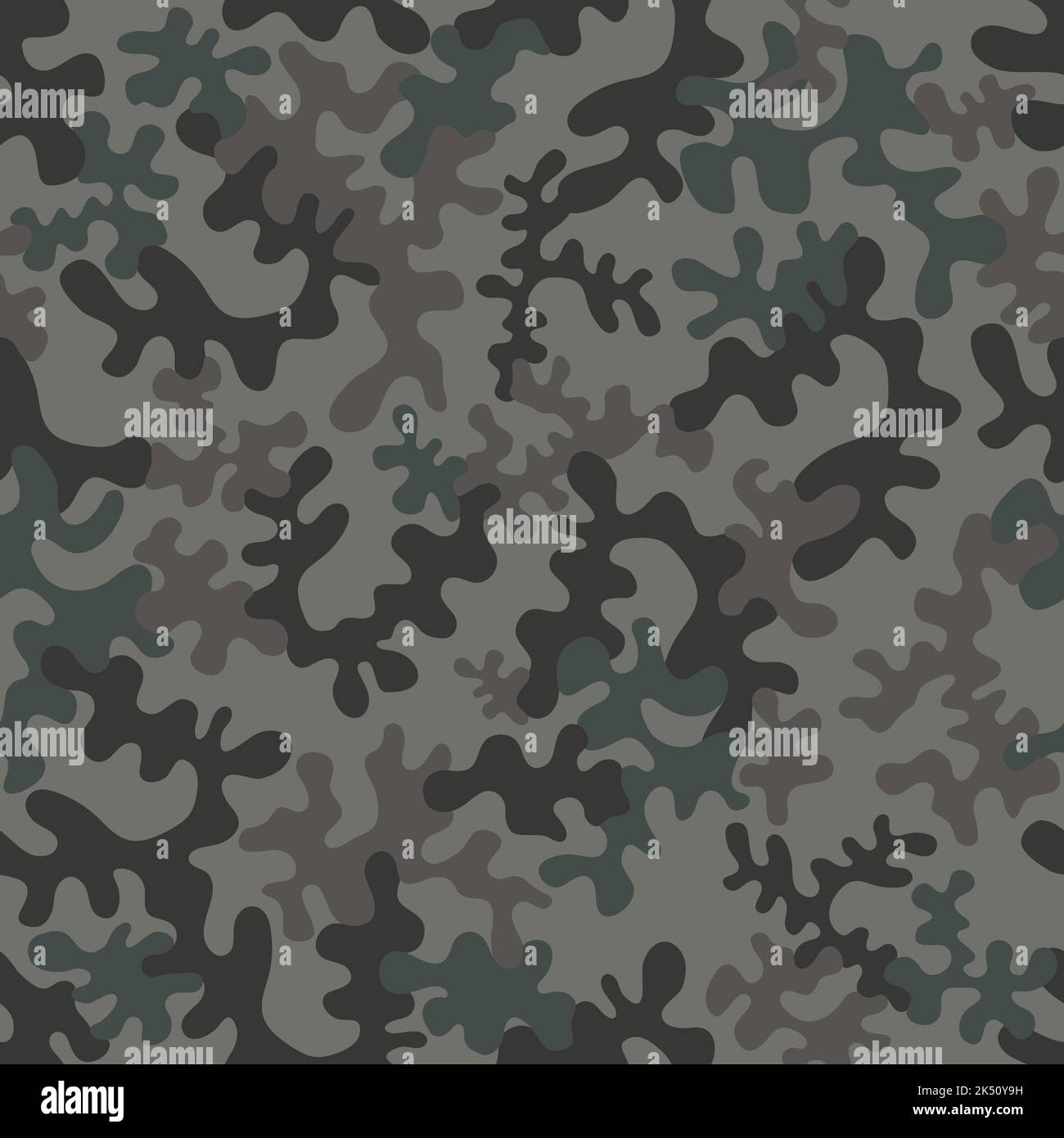 Black Camouflage Seamless Pattern Pattern Vector Stock-vektor