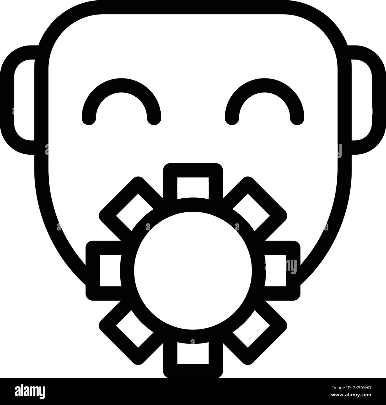 Gear oratory icon outline vector. Student school. Politician seminar ...