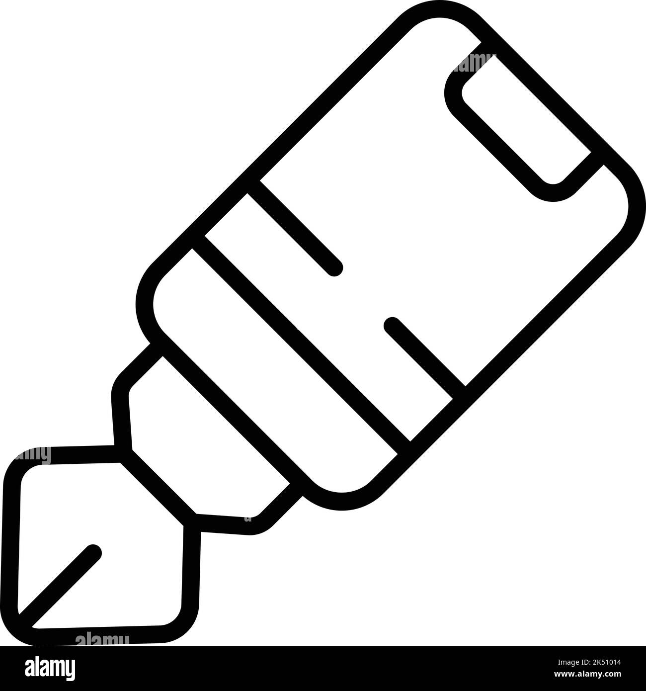 Artist pen icon outline vector. Kid paint. Brush painter Stock Vector