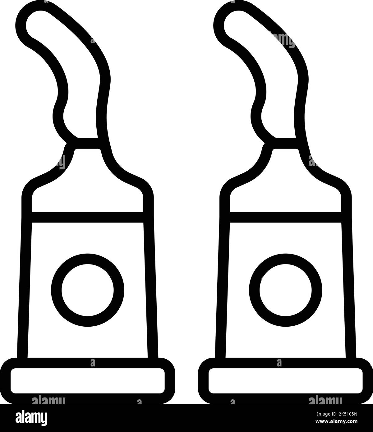 Art drawing tubes icon outline vector. Kid paint. Painter brush Stock