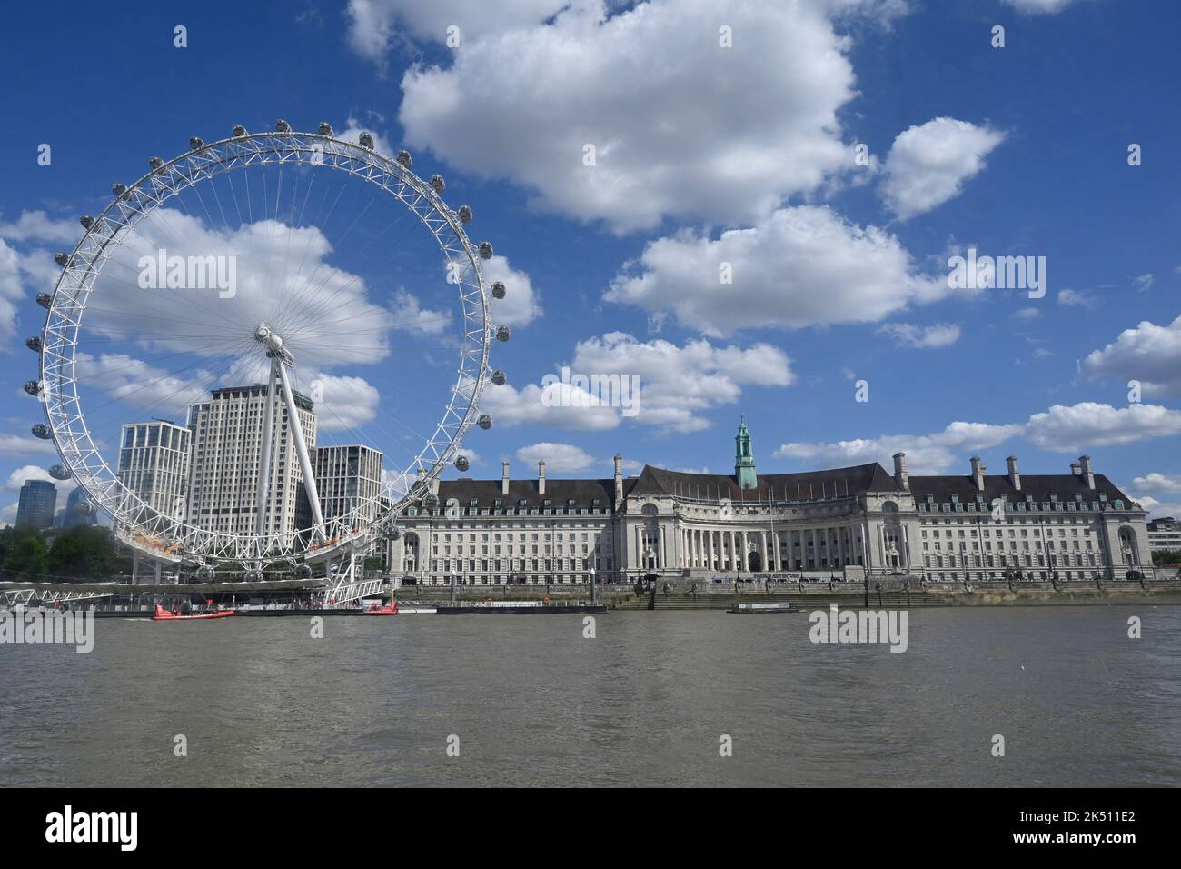 London Eye and County Hall Stock Photo - Alamy