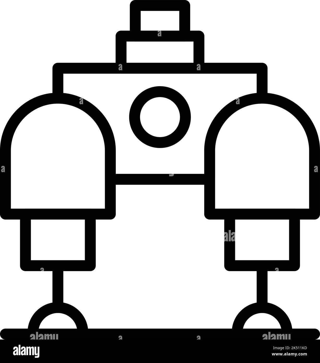 Robot charge icon outline vector. Cute bot. Smart hand Stock Vector ...
