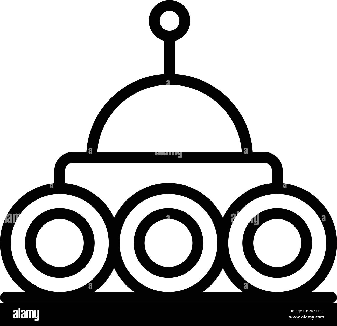 Robot cart icon outline vector. Ai android. Cute toy Stock Vector