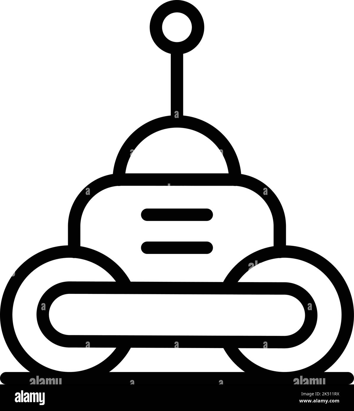 Rc robot icon outline vector. Technology bot. Ai chatbot Stock Vector