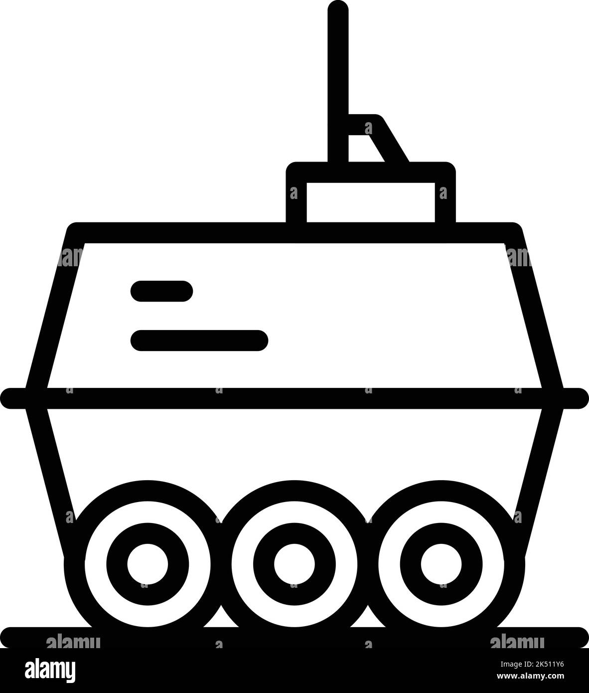 Robot element icon outline vector. Future mascot. Chatbot assistant Stock Vector