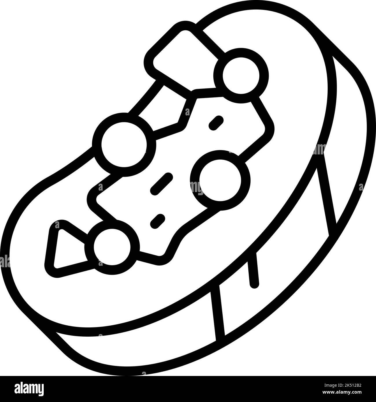 Tapas bruschetta icon outline vector. Food appetizer. Italian snack ...