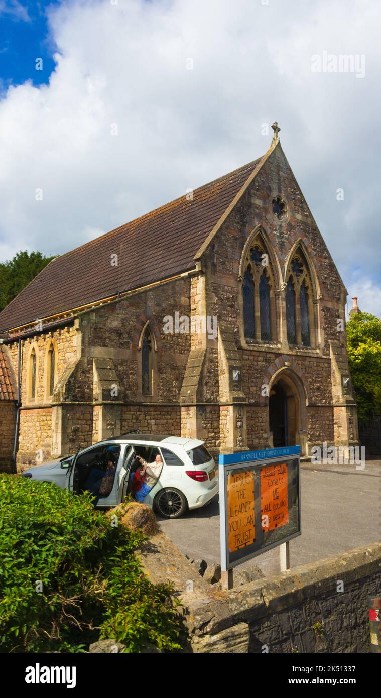 Banwell Methodist Chapel building in Banwell village,Somerset, United Kingdom,June 2022 Stock Photo