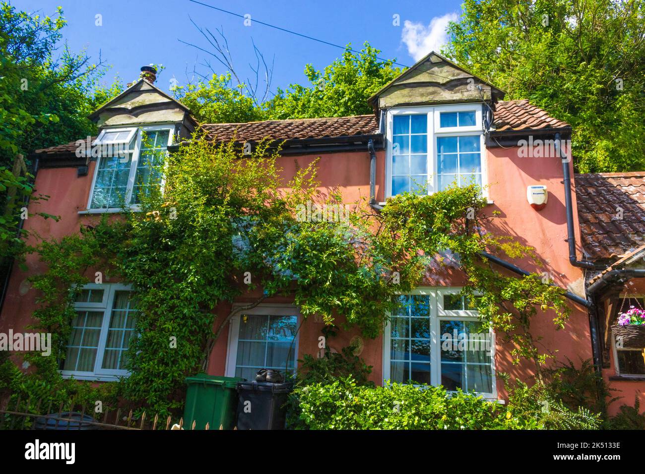 Nice old-fashioned house in Banwell village,Somerset,England,June 2022 Stock Photo