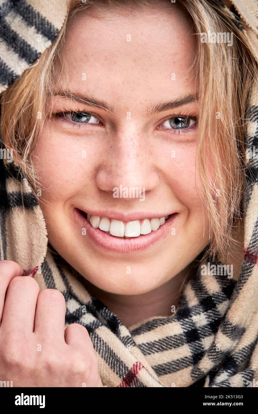 close up of young girl smiling Stock Photo