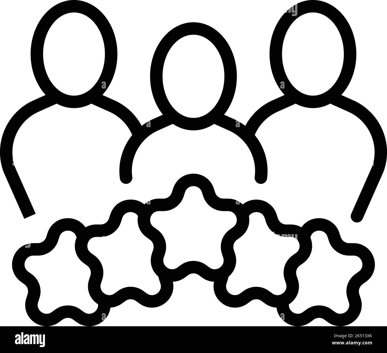 Group feedback icon outline vector. Online report. Client experience ...