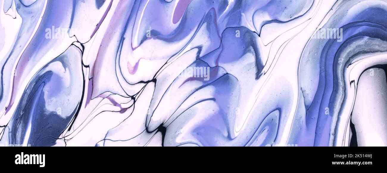 Abstract fluid art background light blue and white colors. Liquid ...