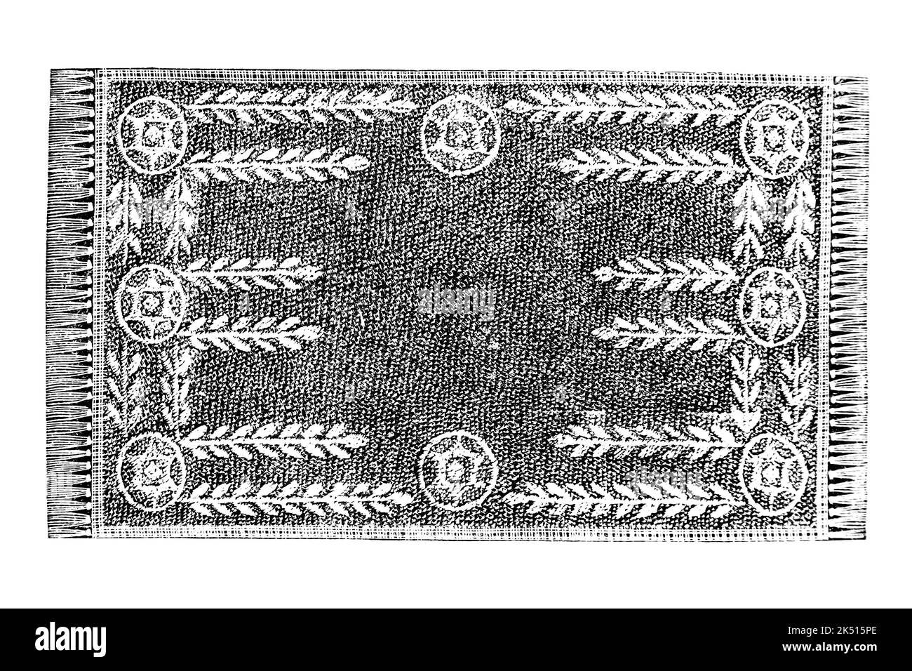 Bath Rug 1910s Vintage illustration Stock Photo Alamy