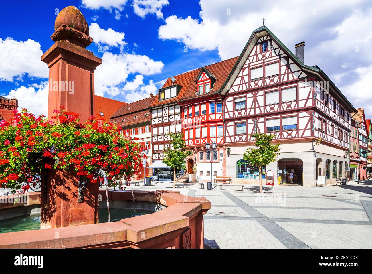 Tauberbischofsheim, Germany. The old town from Tauberbischofsheim