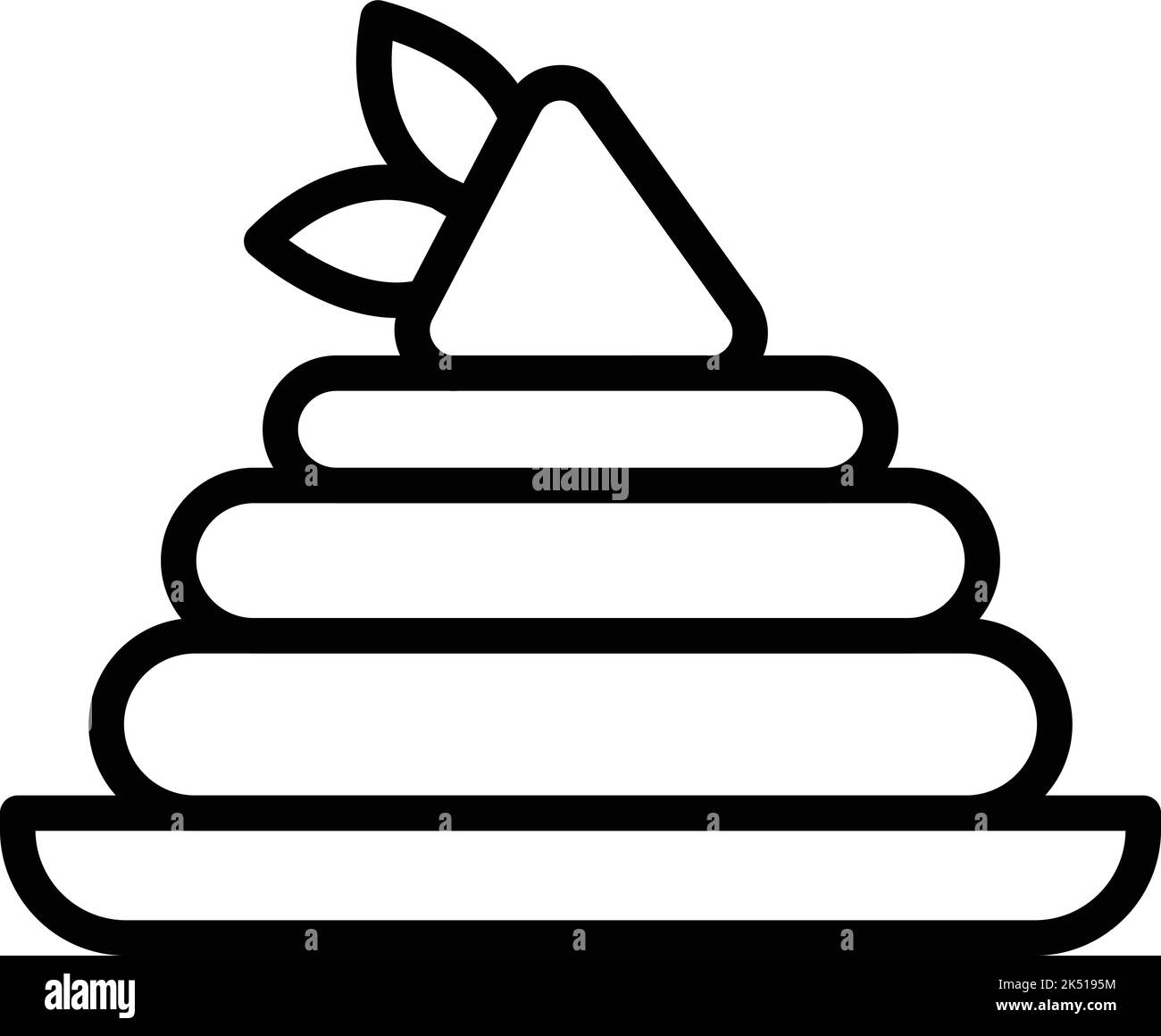 Cream fruit cake icon outline vector. Cuisine food. National breakfast