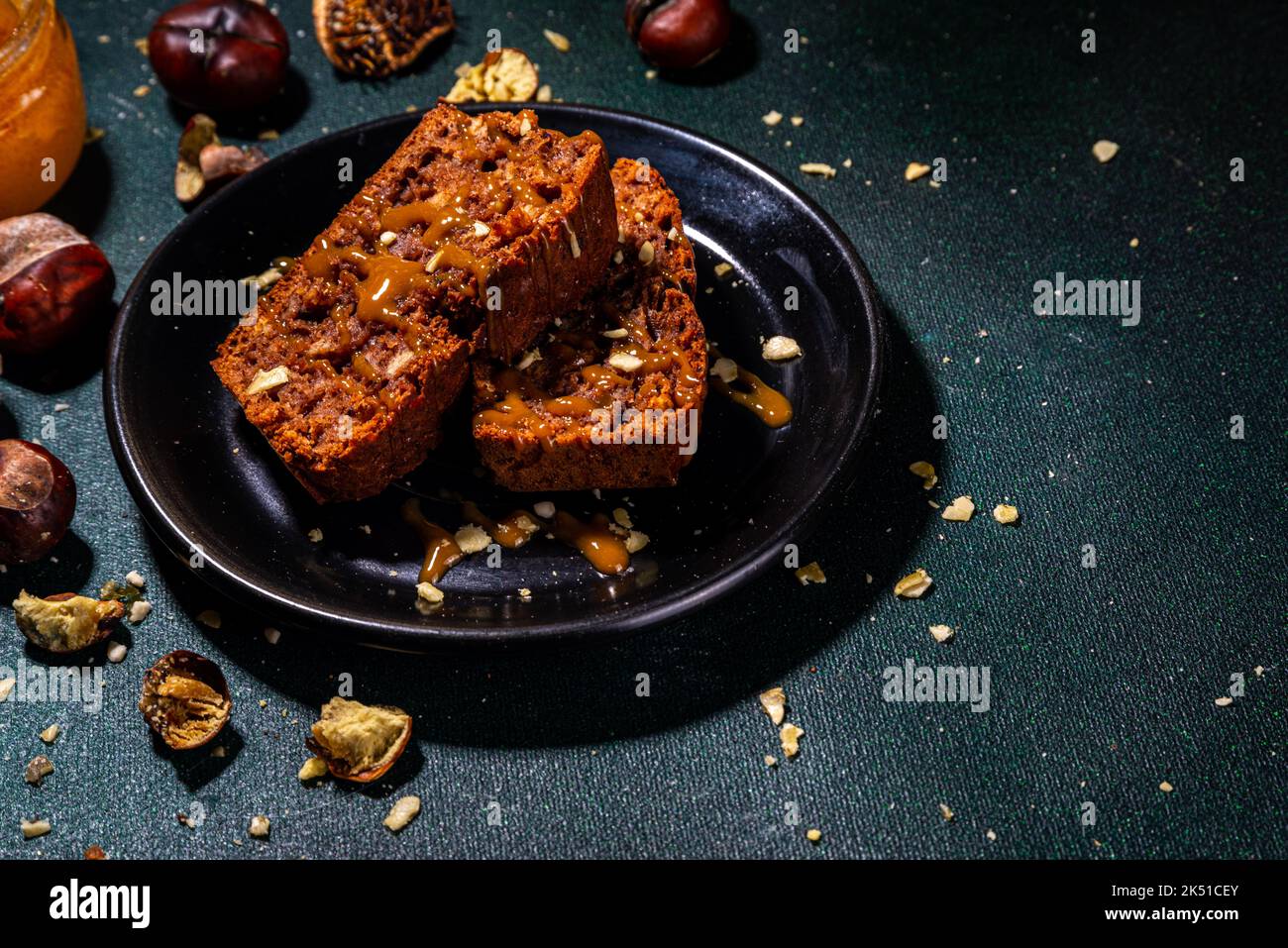 Homemade chestnut cake, sweet vegan chocolate chestnut brownie bread ...