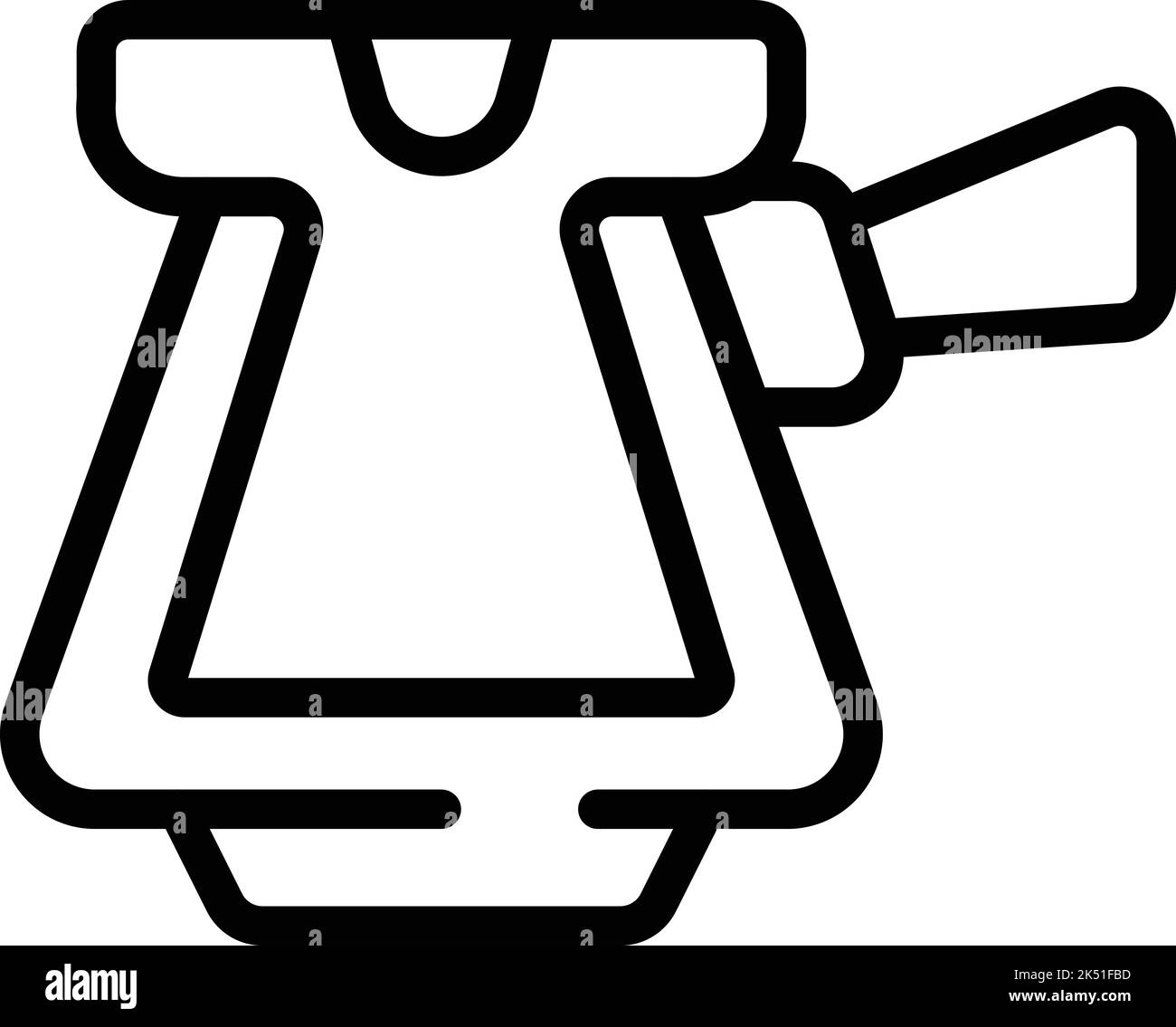 Steel coffee pot icon outline vector. Cafe cup. Espresso drink Stock