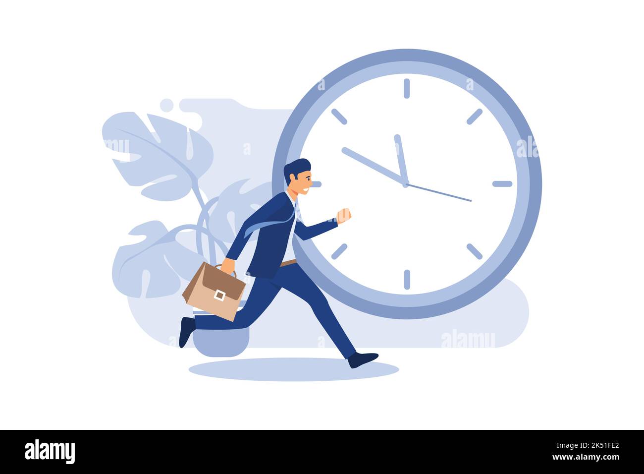 Business concept of deadline, time management, fear of being late ...
