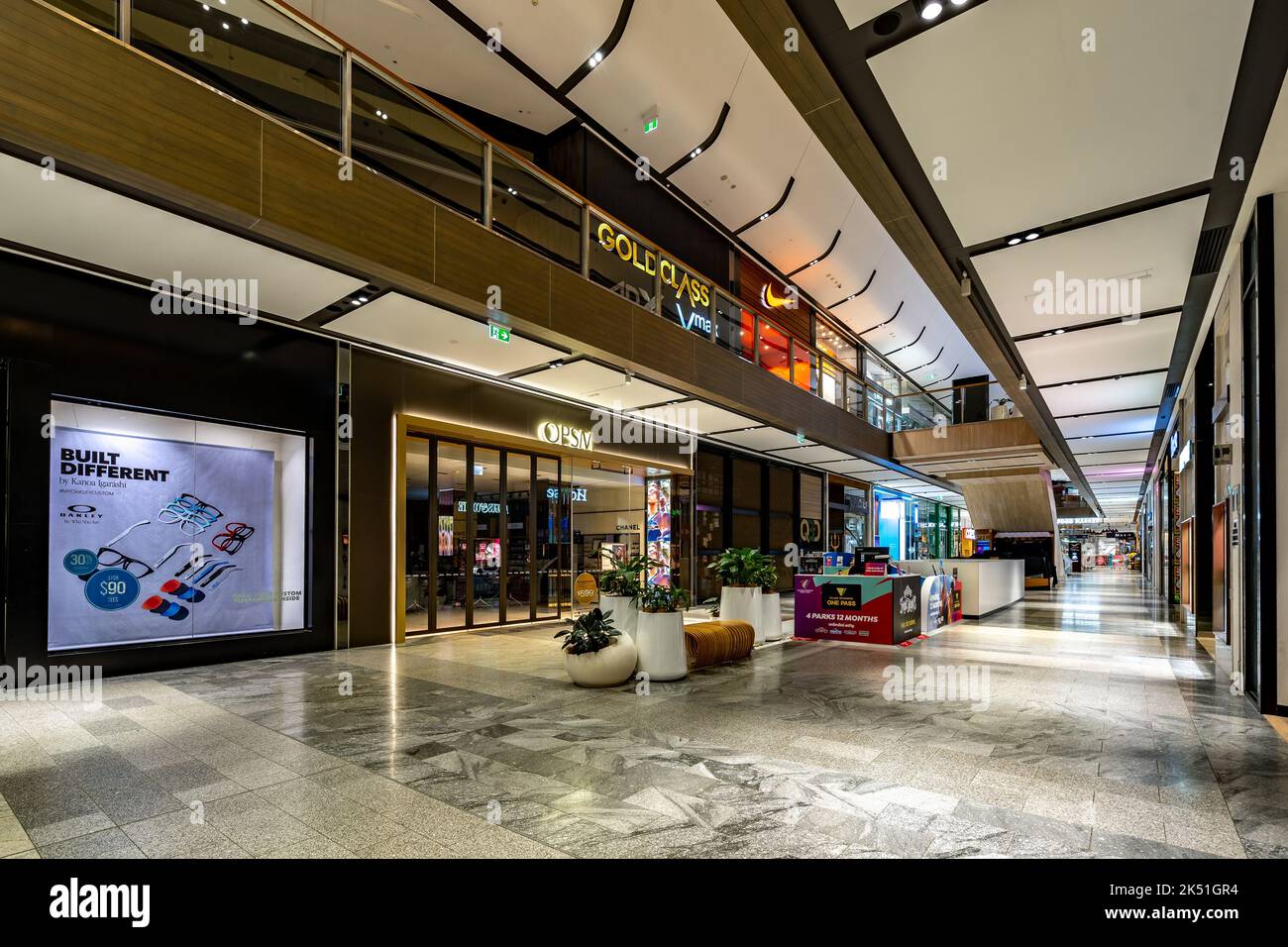 Gold Coast, Australia Pacific Fair shopping centre illuminated at night Stock Photo Alamy
