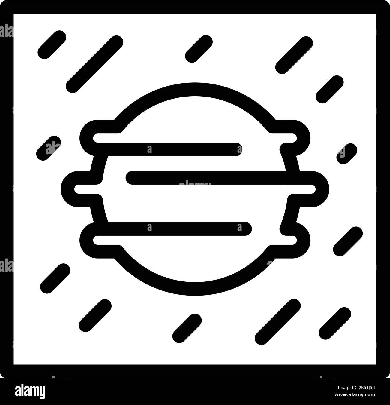 Planet image icon outline vector. Space alien. Ufo monster Stock Vector