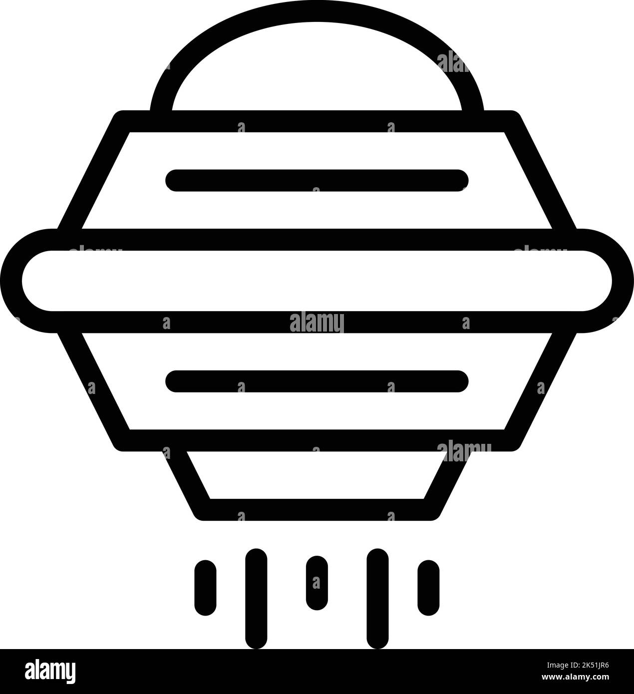 Spaceship icon outline vector. Space alien. Ufo ship Stock Vector Image