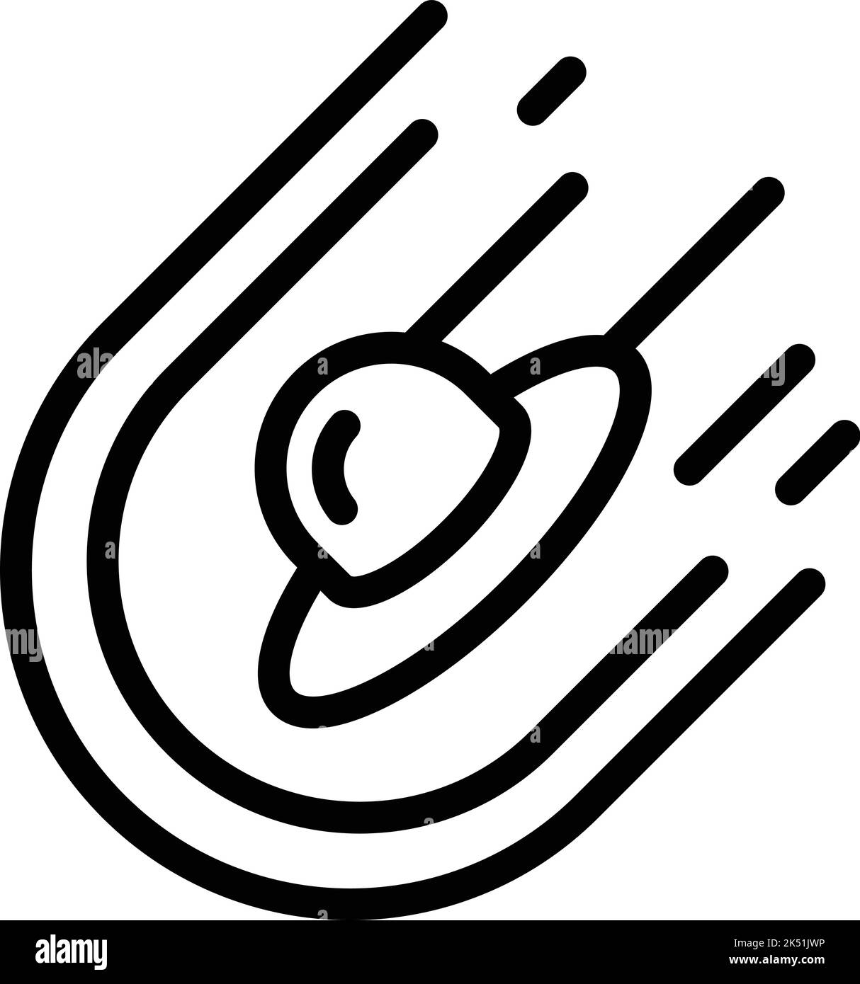 Fast ufo icon outline vector. Space alien. Comic astronaut Stock Vector ...