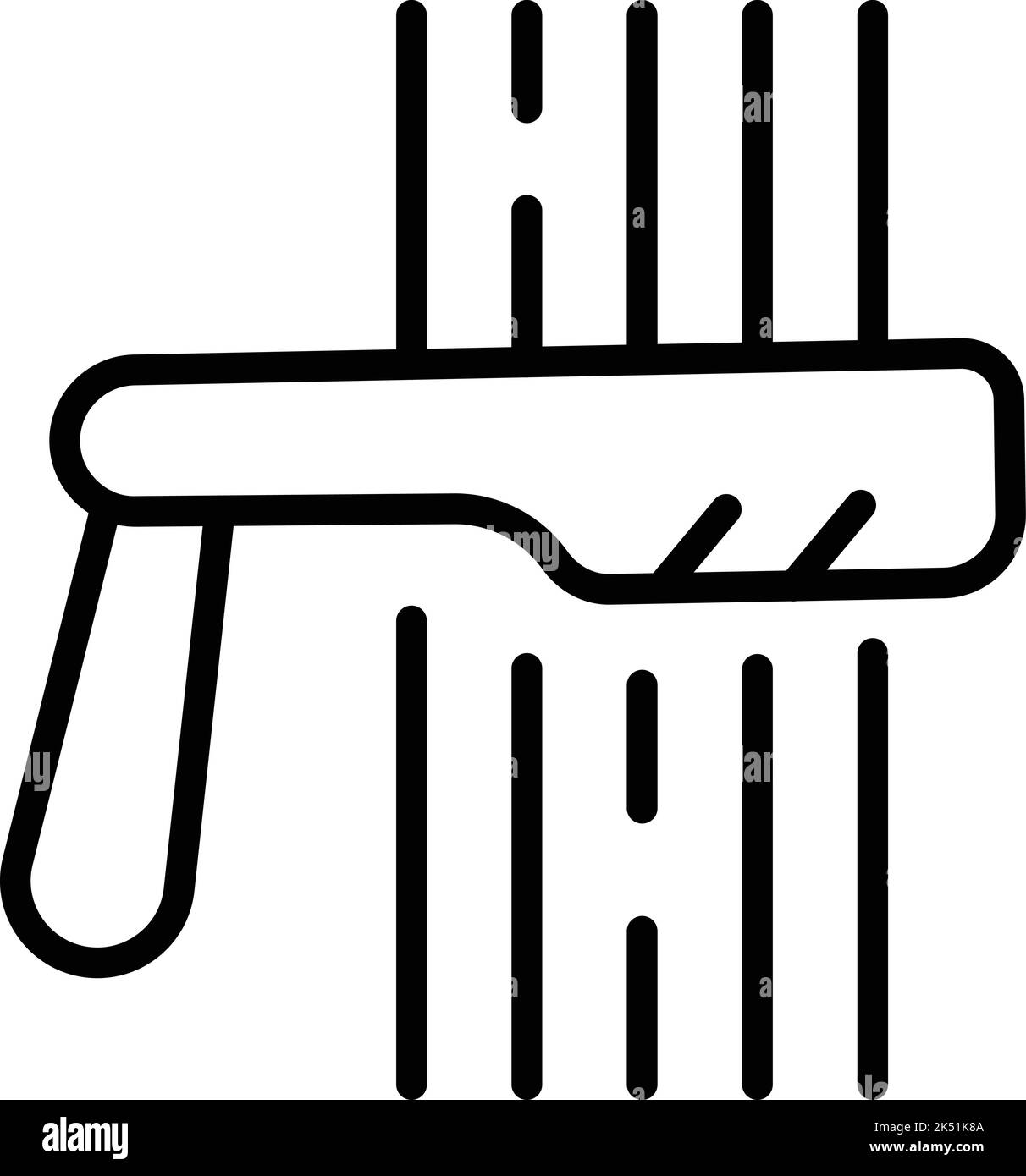 Cut hair icon outline vector. Salon haircut. Fashion designer Stock