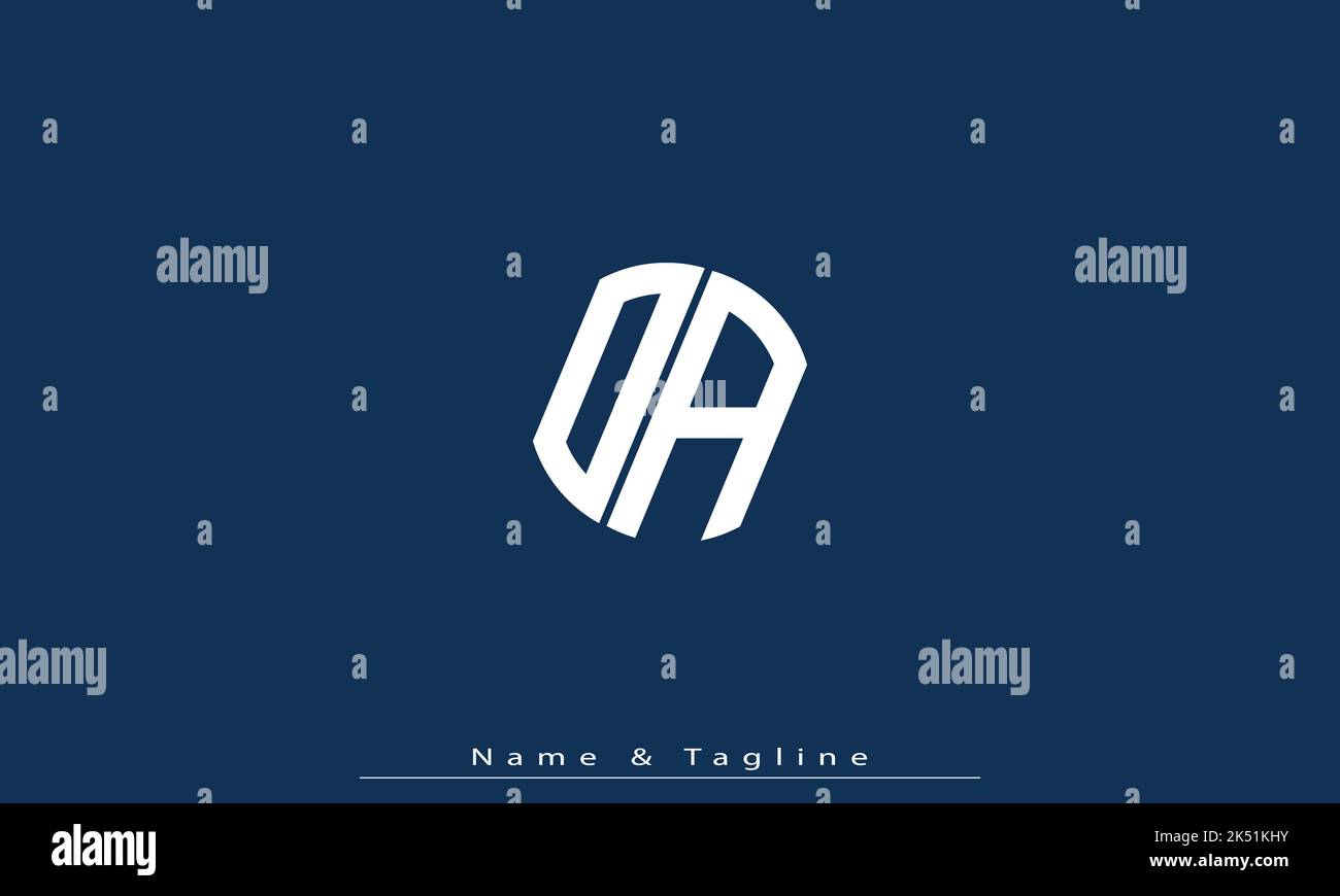 Alphabet letters Initials Monogram logo OA , AO Stock Vector Image ...