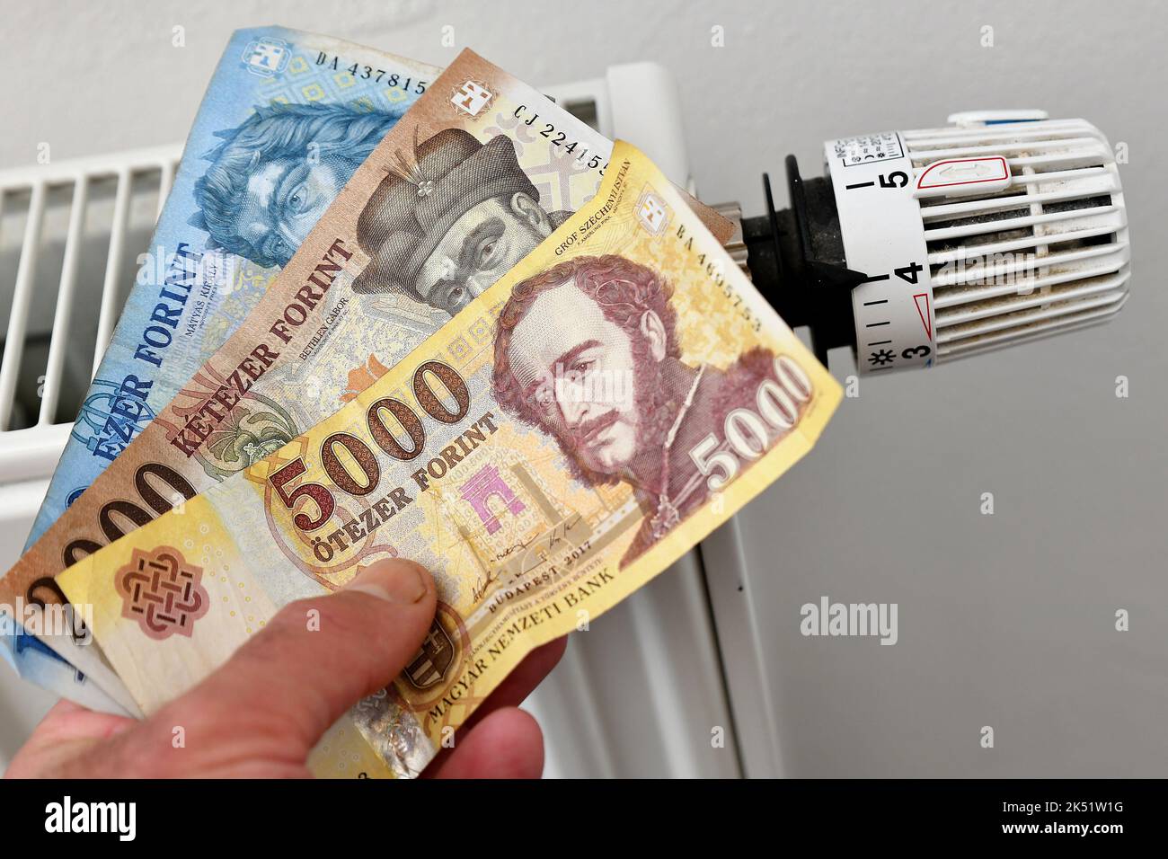 Illustration photo a thermostat on a modern heating system in an