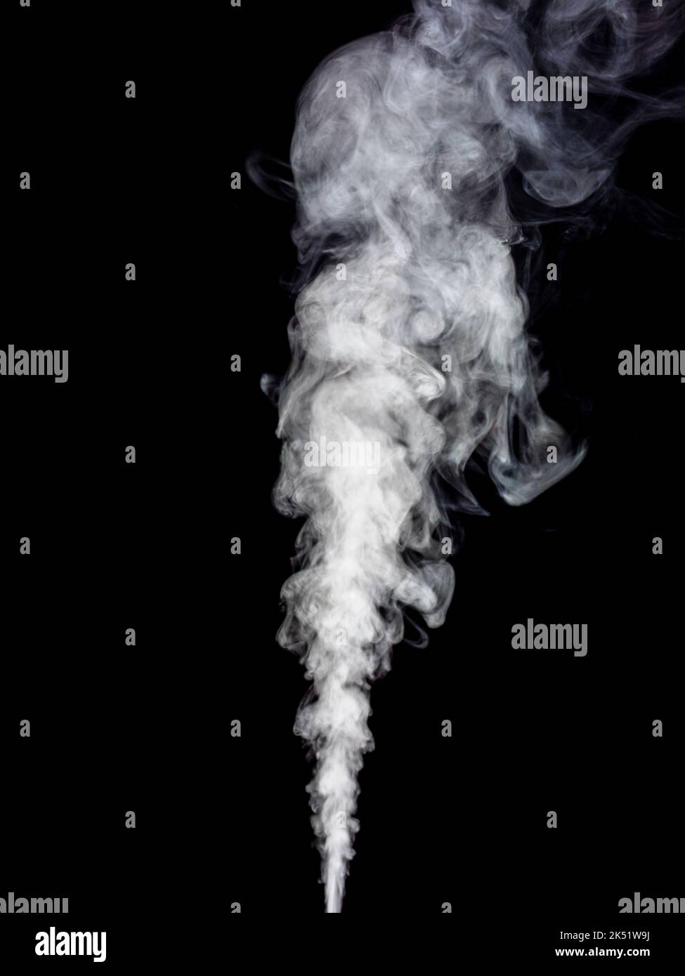 White smoke rising over black background Stock Photo - Alamy