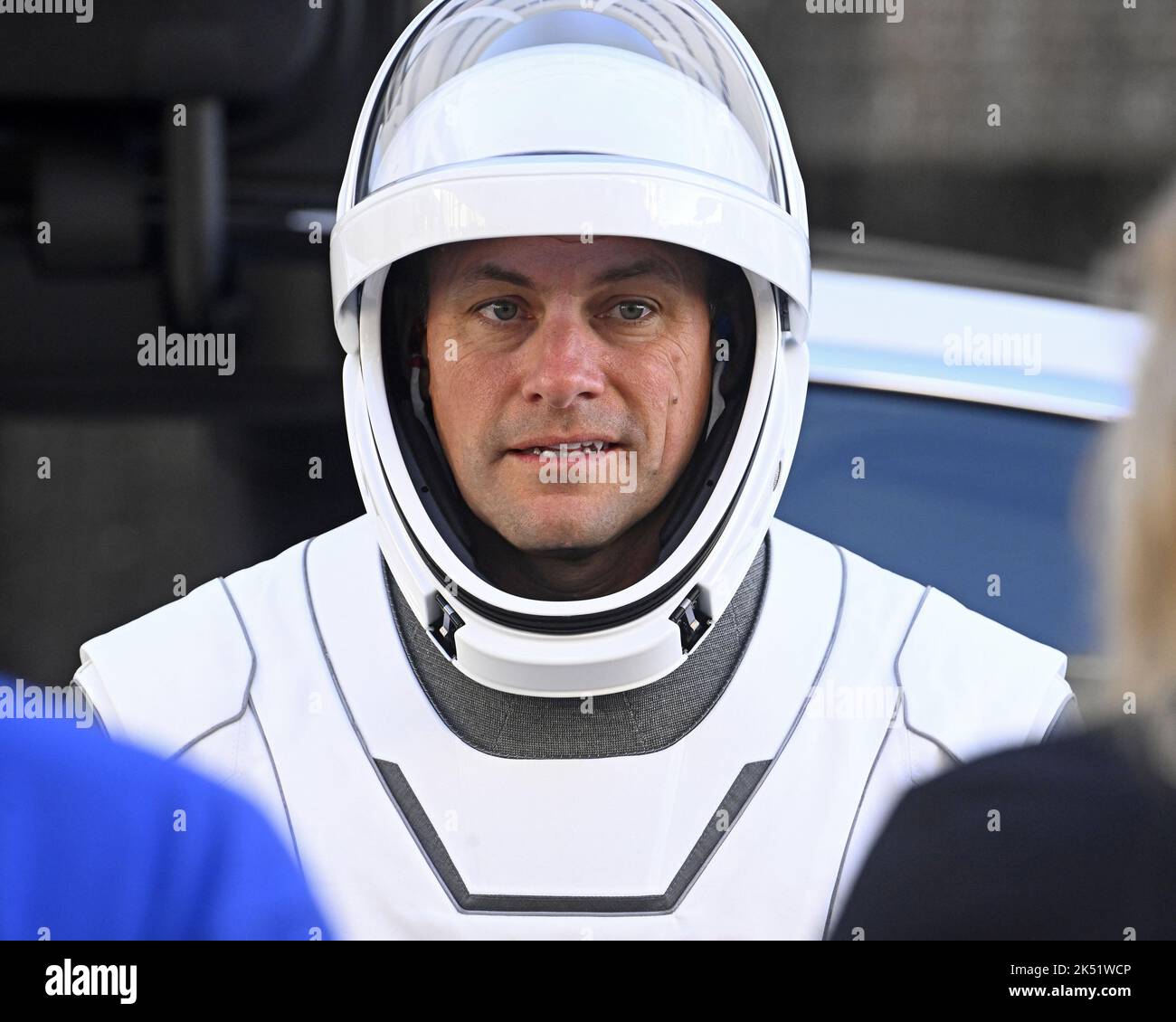 SpaceX NASA Crew-5 Pilot Josh Cassada speaks to family members after