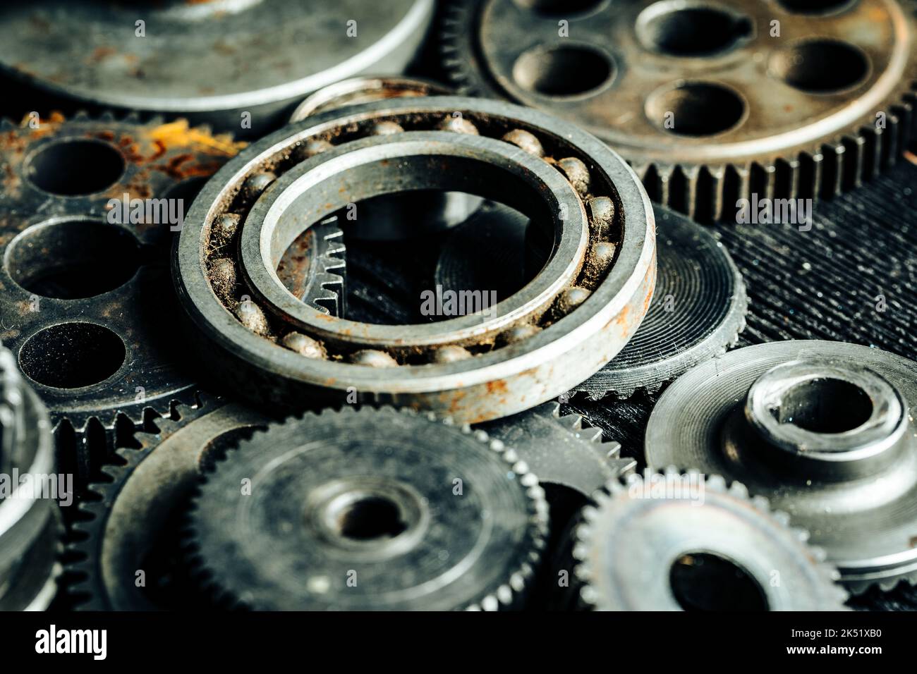 Gears from an old industrial machine Stock Photo - Alamy