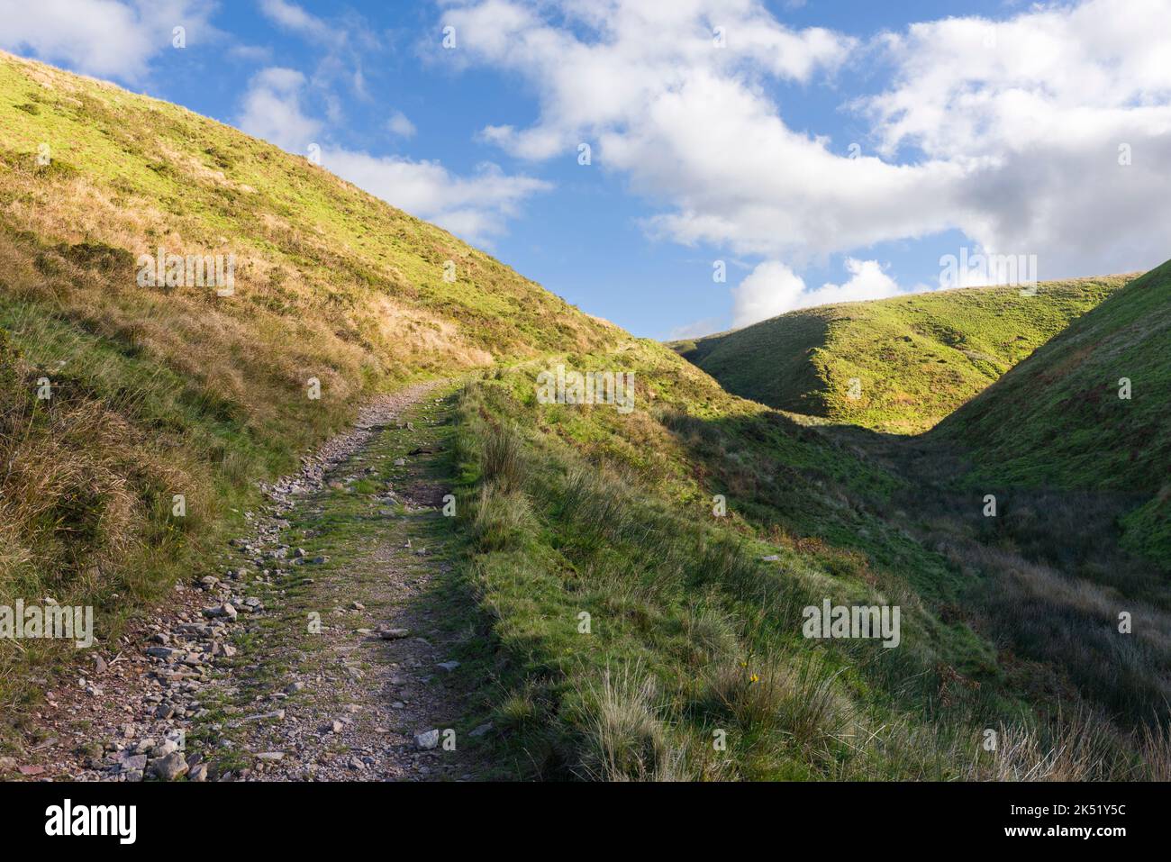 The Two Moors Way and Tarka Trail in the Hoaroak Water Valley between