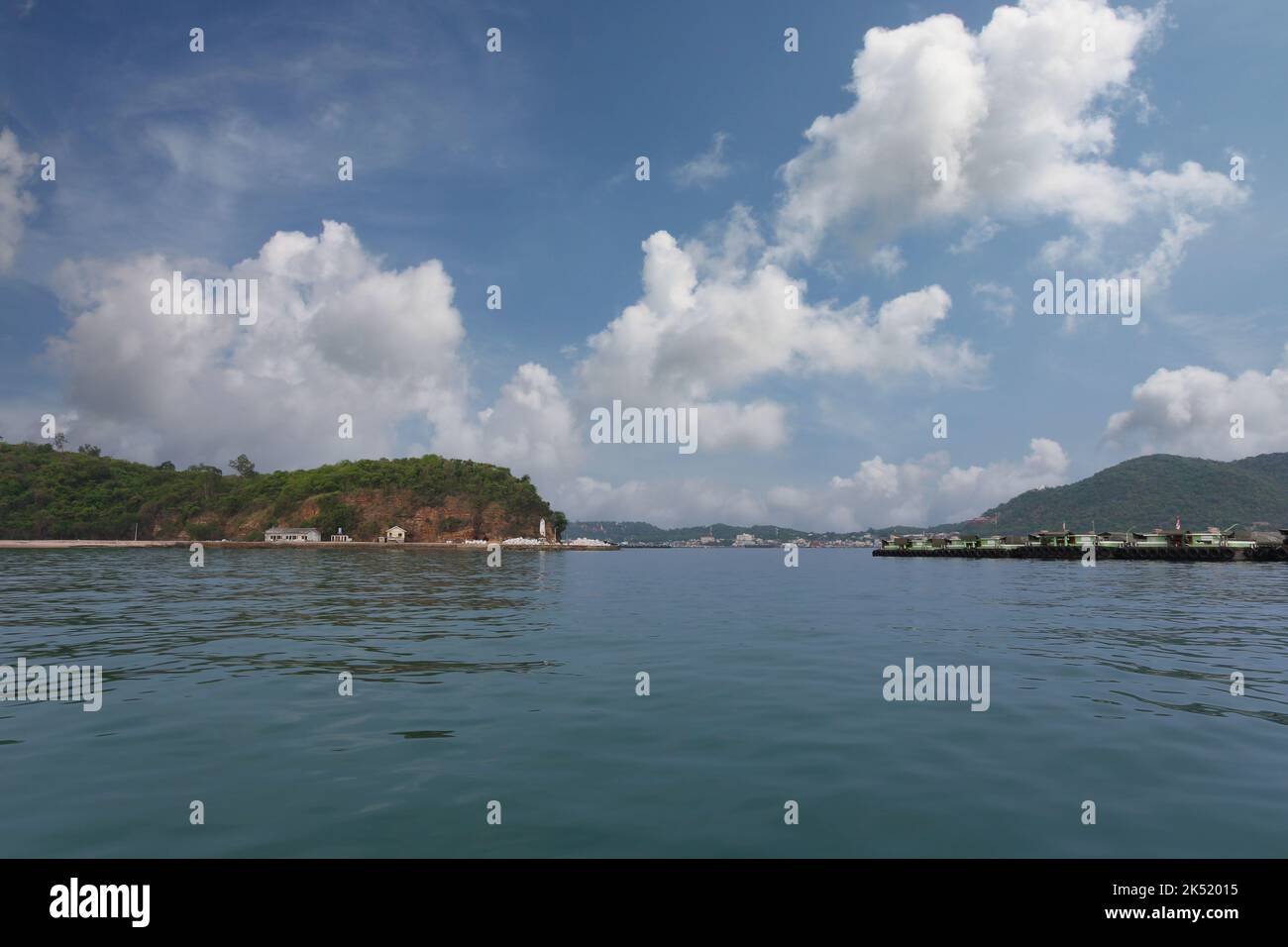 View of Koh Sichang, a popular tourist destination in Chonburi province, Thailand. Stock Photo