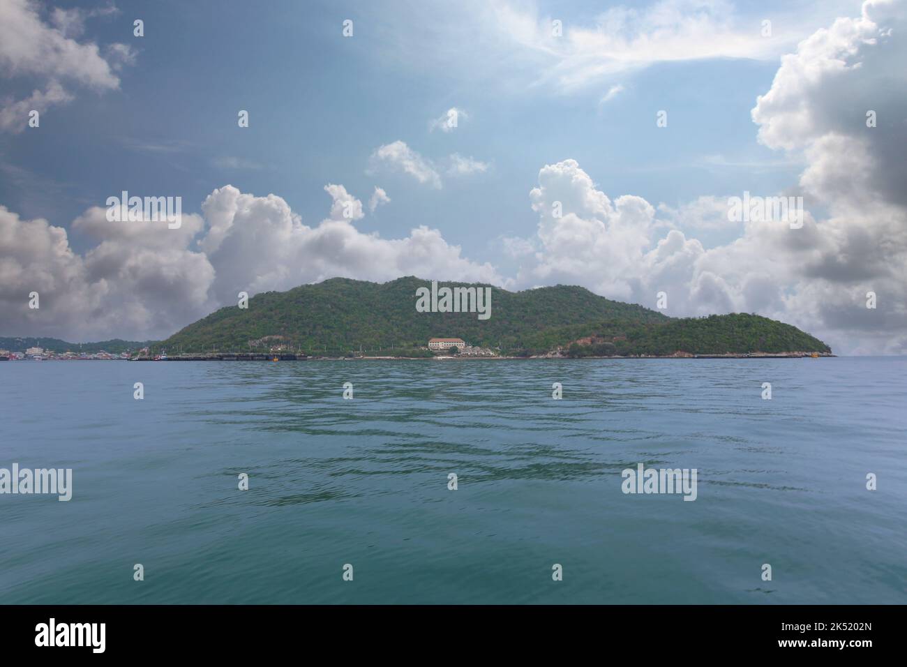 View of Koh Sichang, a popular tourist destination in Chonburi province, Thailand. Stock Photo