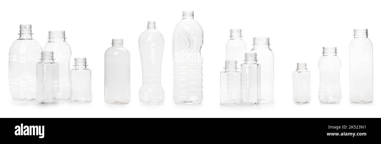 selection of quality photo collage of many different empty plastic ...