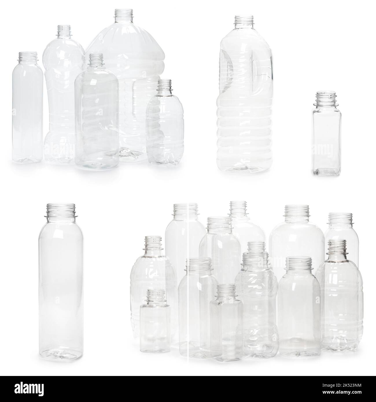 selection of quality photo collage of many different empty plastic ...