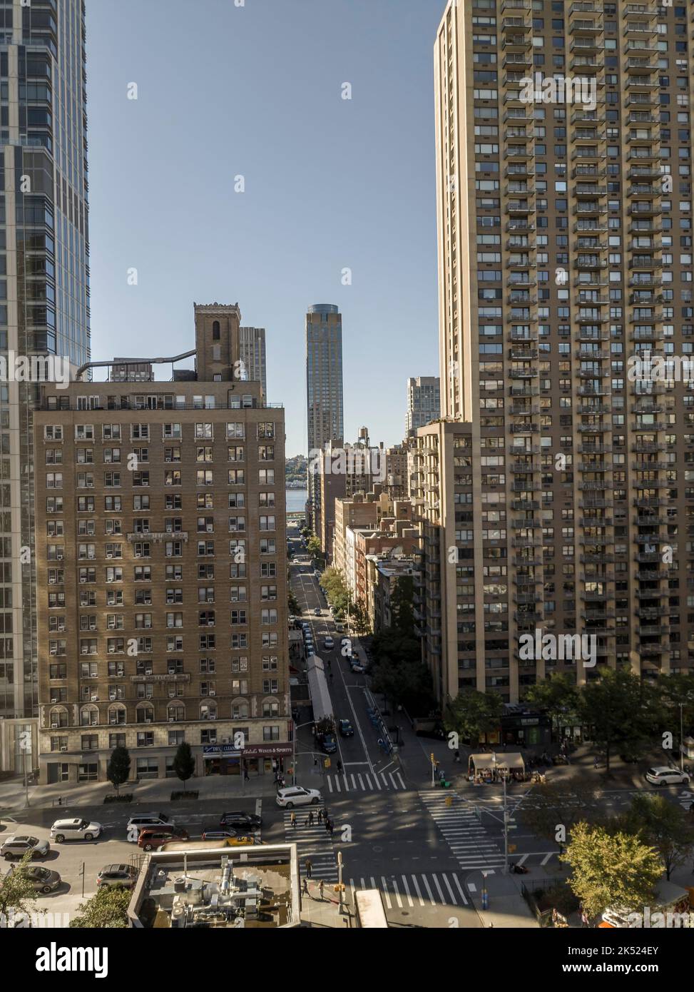 Busy Upper West Side neighborhood of New York on Saturday, September 24, 2022. (© Richard B. Levine) Stock Photo